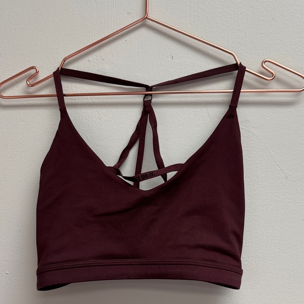 Nike Burgundy Dri-FIT Sports Bra